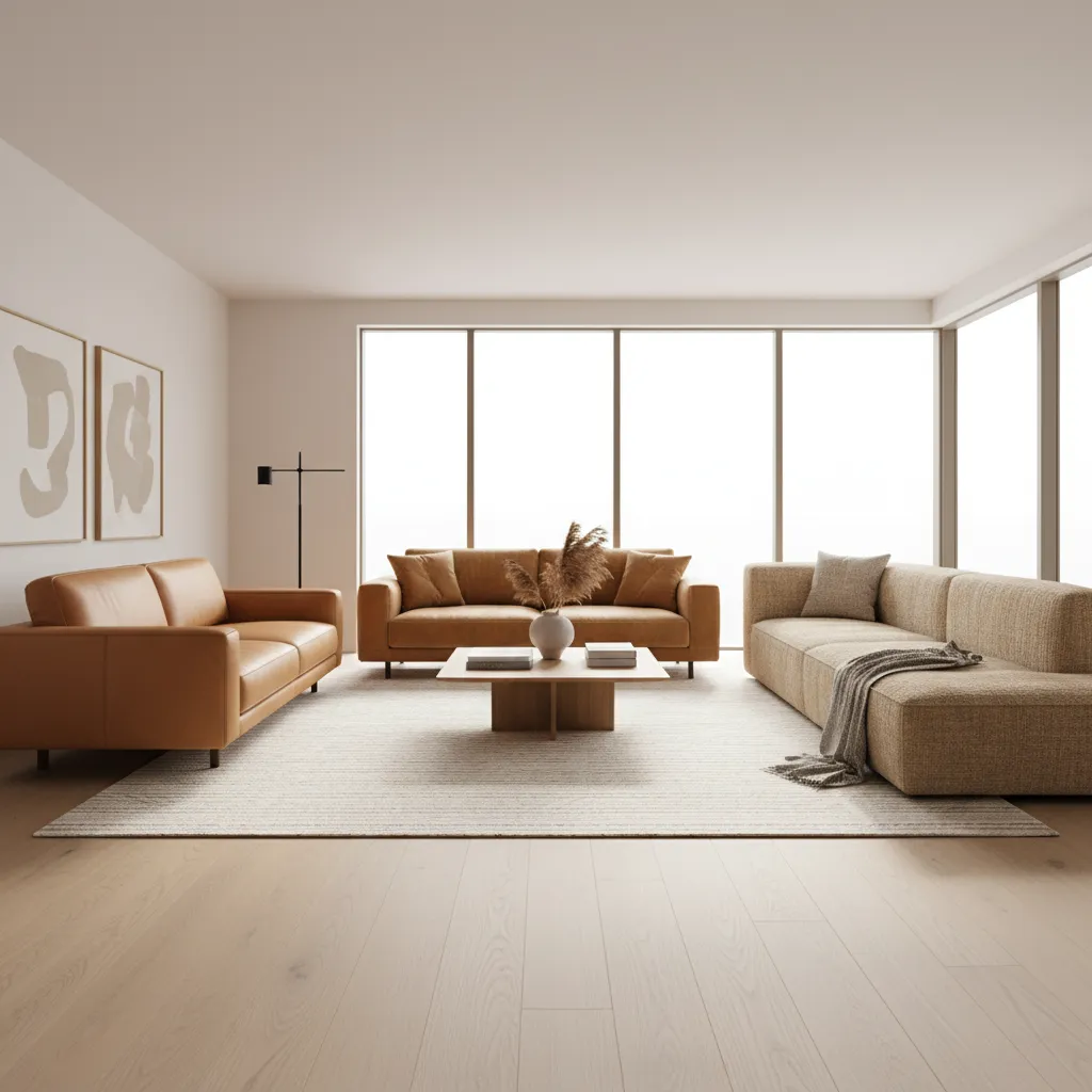Choosing the Right Camel Sofa Material Leather Velvet or Fabric