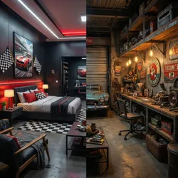 Car Decor for Room: Racing Style vs Vintage Garage Style