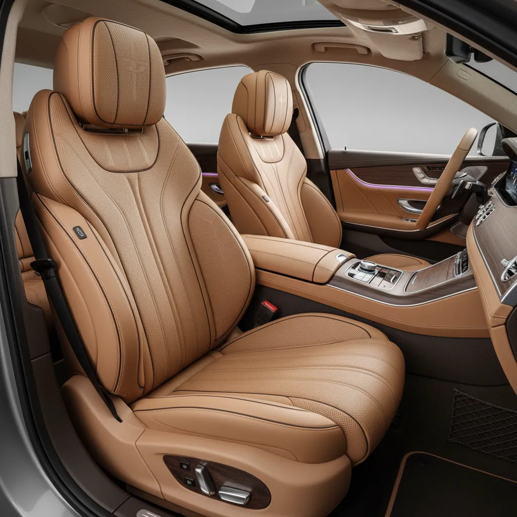 Asientos ergonómicos de automóvil diseñados para comodidad