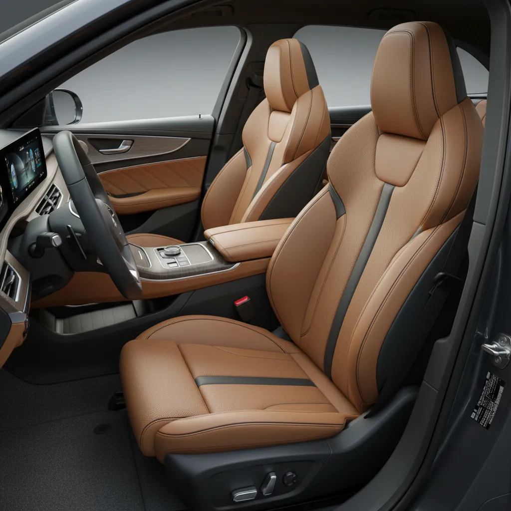 Asientos ergonómicos de automóvil con diseño deportivo