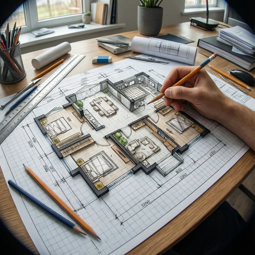 Cara Gambar Denah Rumah Manual untuk Pemula