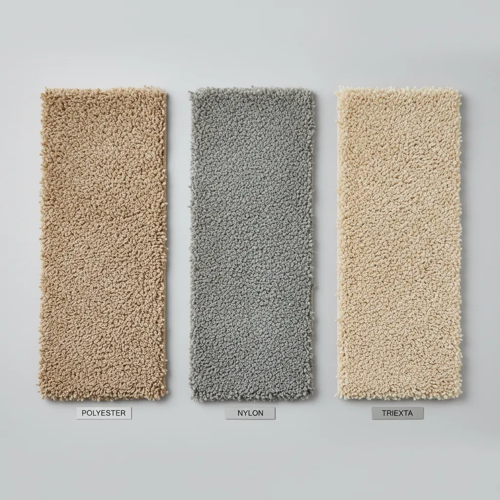 close up carpet textures polyester nylon and triexta comparison