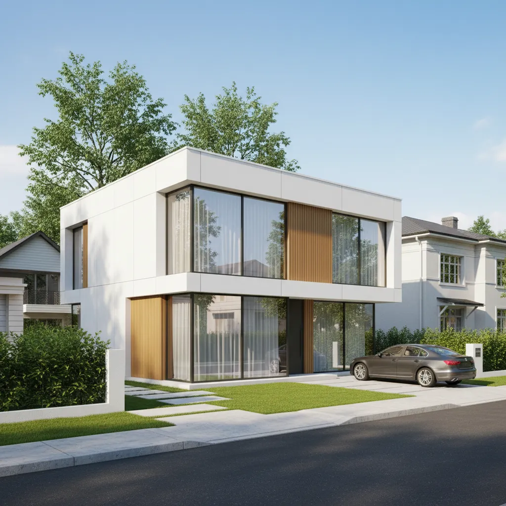 Casa contemporánea de dos plantas con aproximadamente 150m2