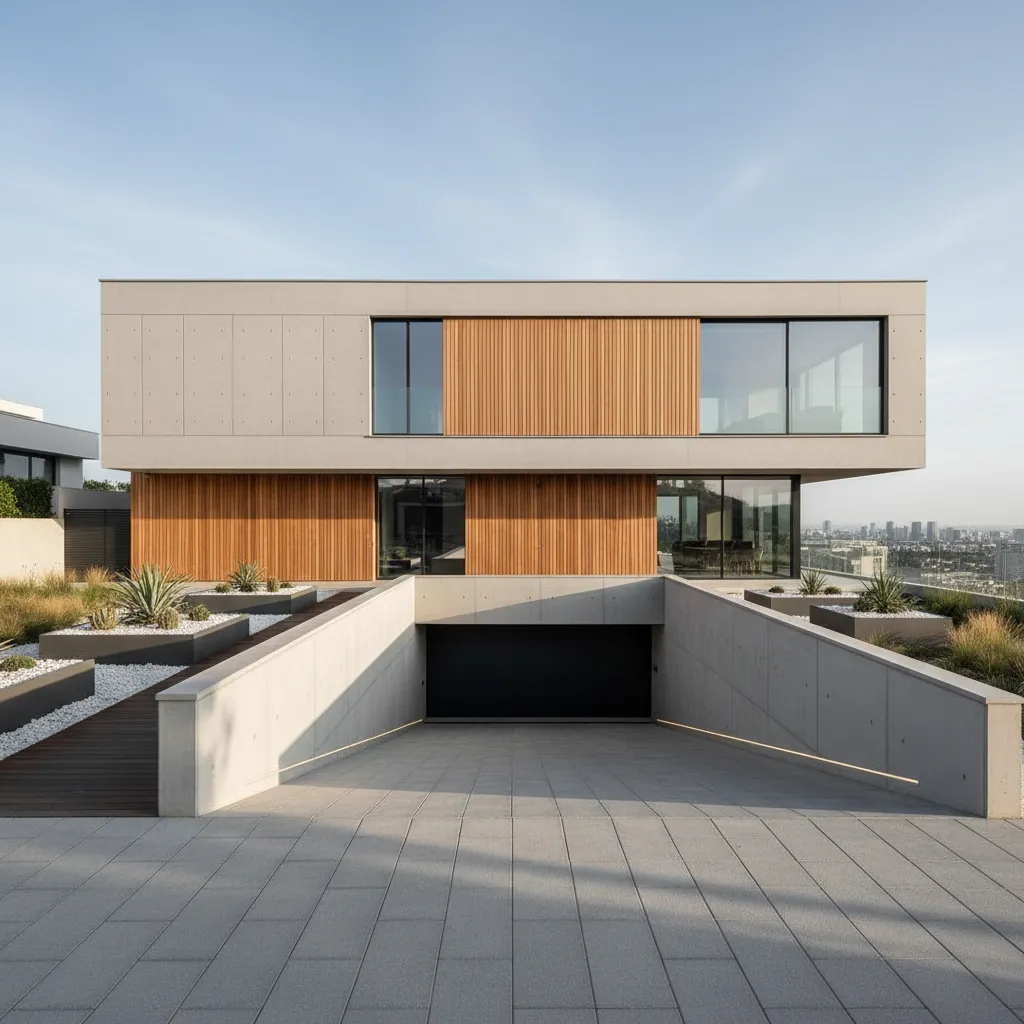 Diseño de casas de 150 m² con garaje en sótano