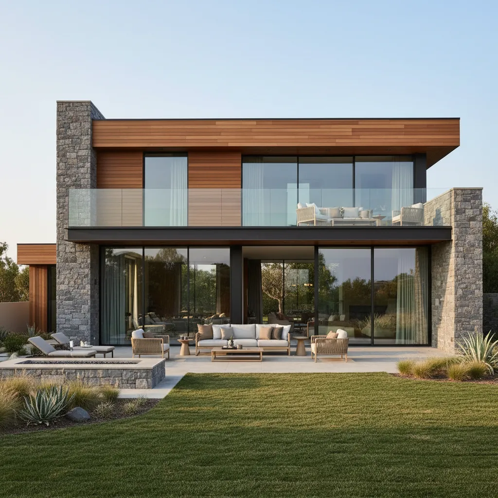 Diseños de casas de 2 plantas con terraza que sí funcionan