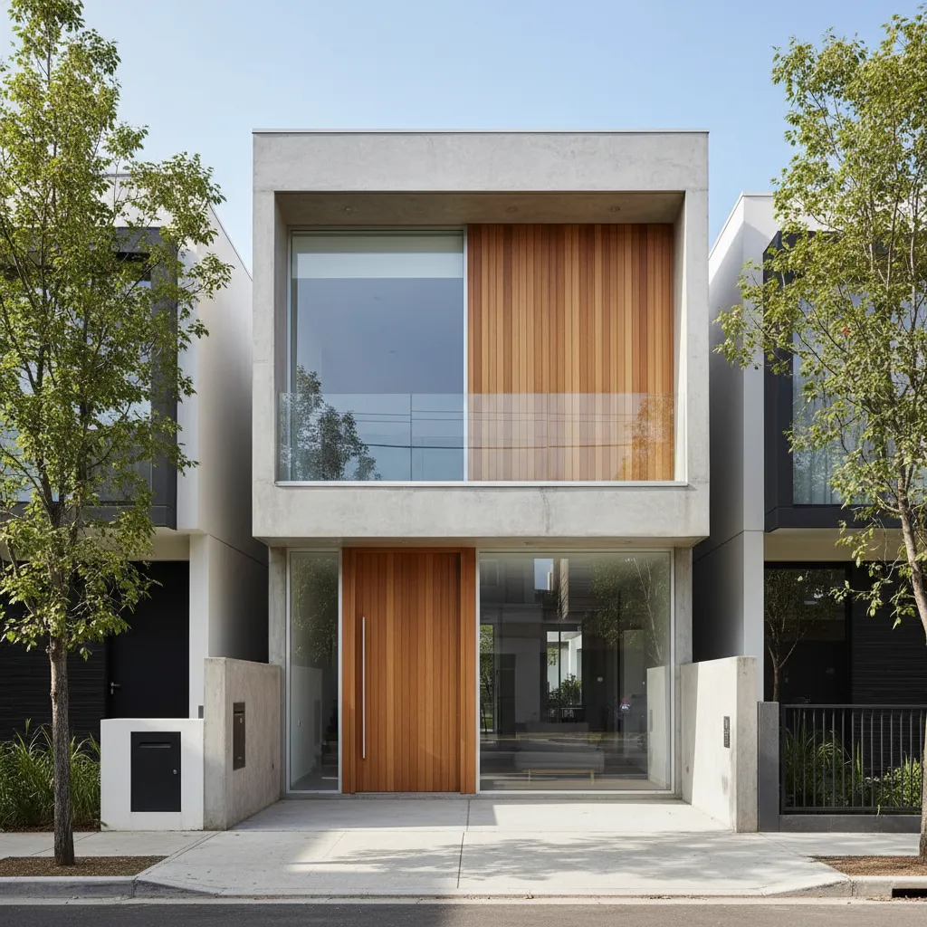 Casa moderna de 6x12 metros con dos niveles