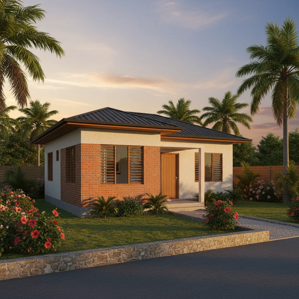 Casa económica preparada para ampliaciones futuras