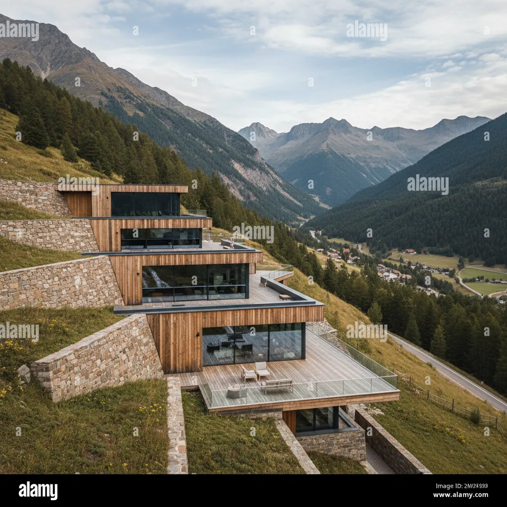 Diseños de casas de campo en laderas: ideas y claves