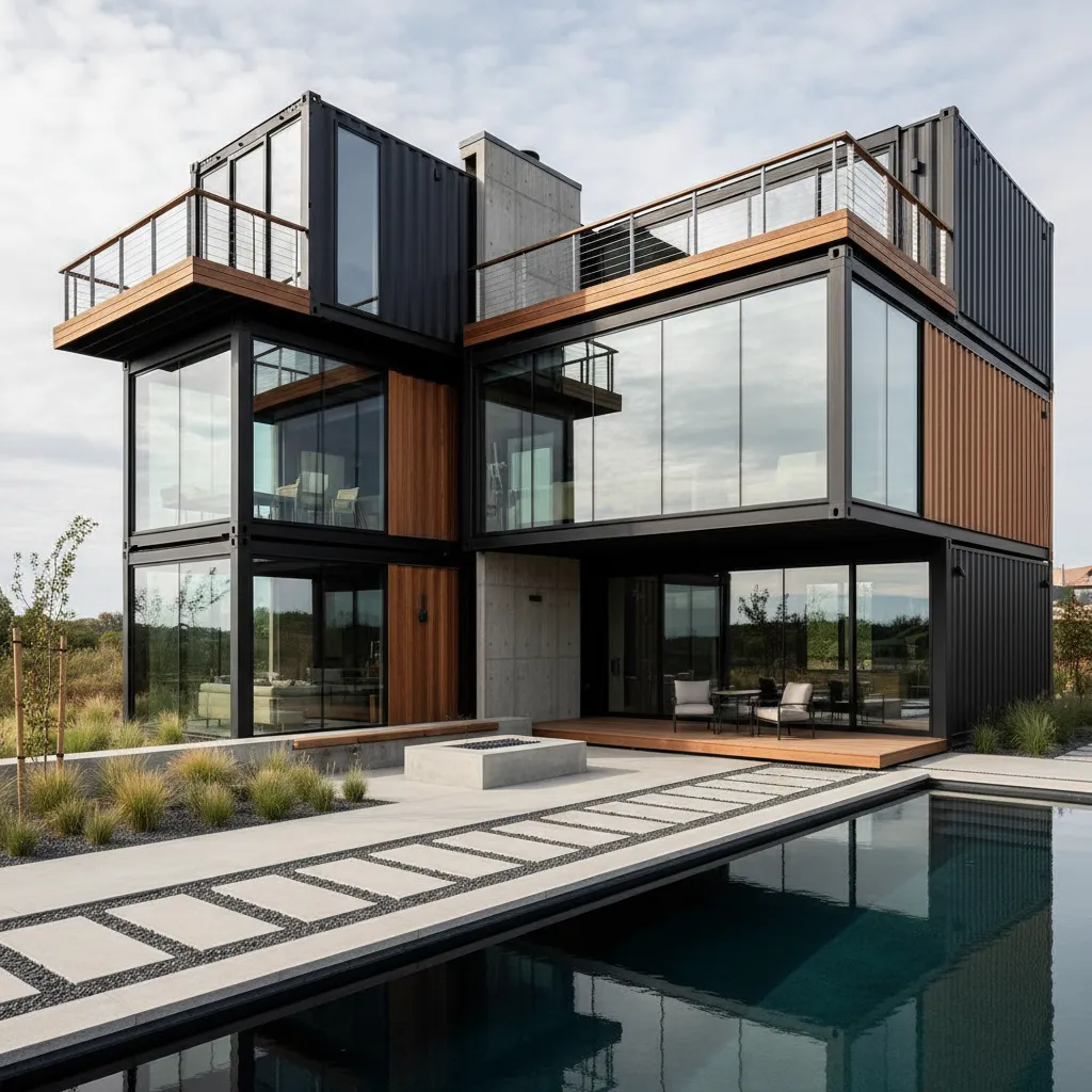 Casa prefabricada con contenedores de diseño