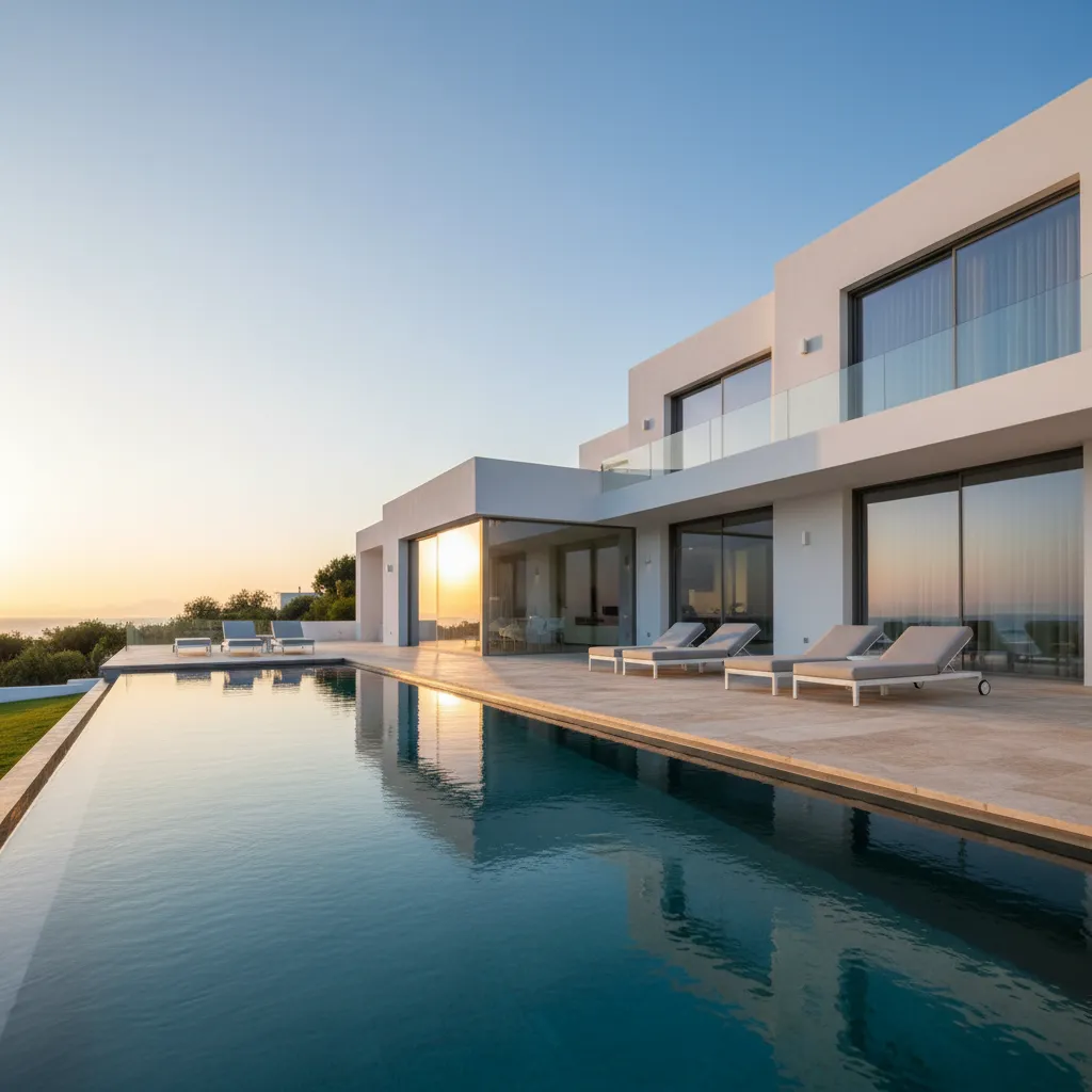 Casa de diseño blanca con piscina: ideas y claves