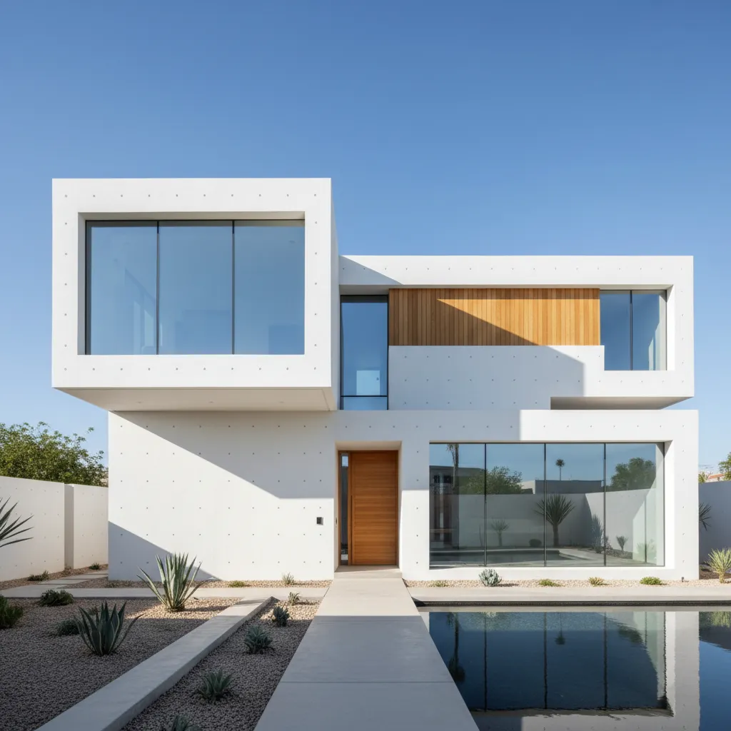 Casa de diseño cube: estilo cúbico moderno