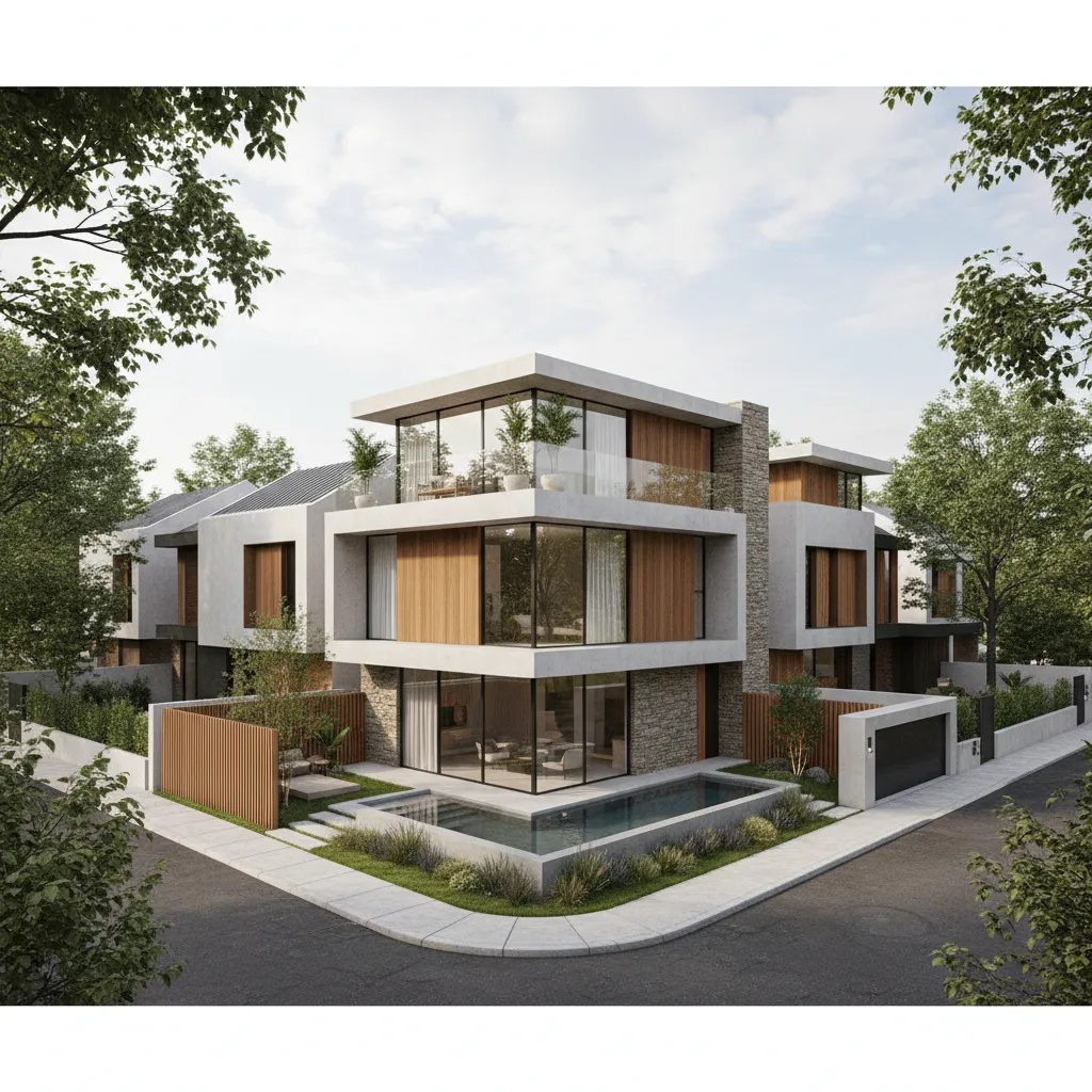 Casas de diseño en parcelas de 200 m2: ideas reales