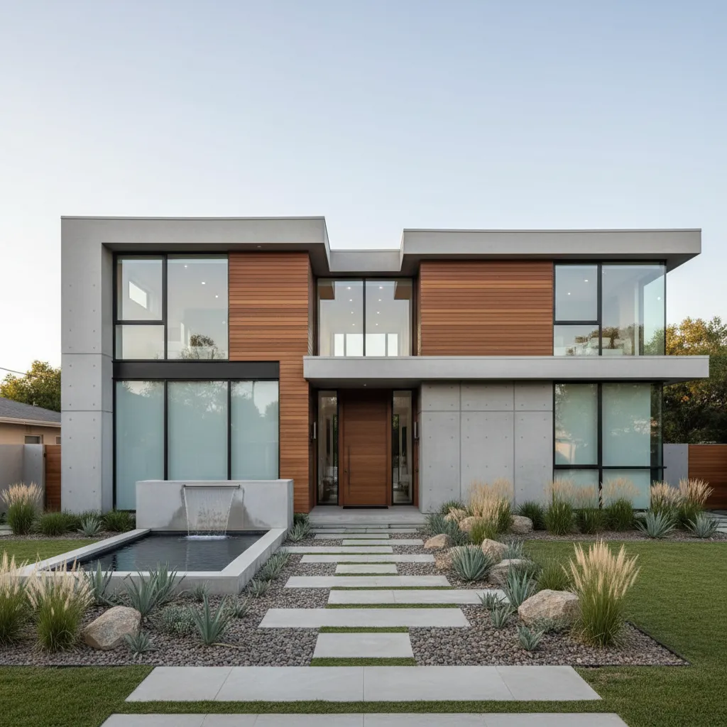 casa moderna de dois pisos com fachada contemporânea