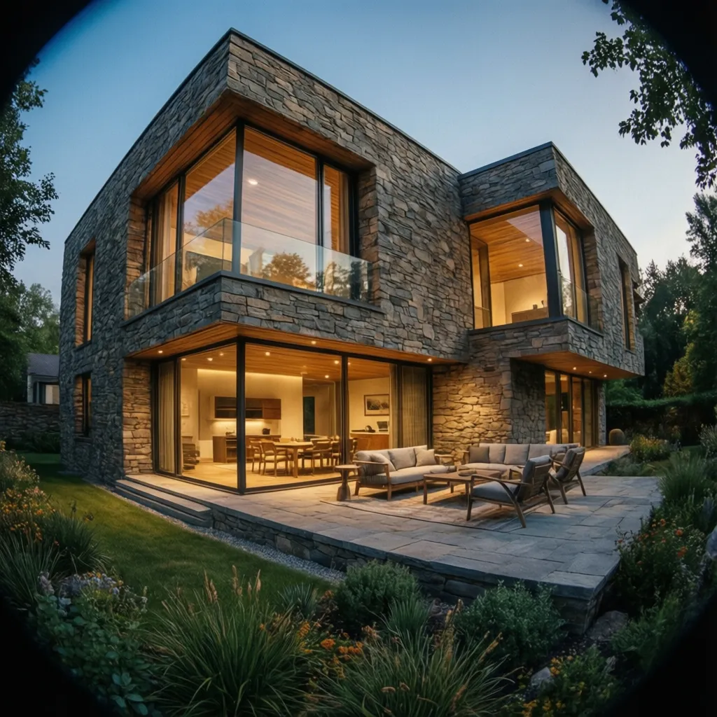 Diseño de casas forradas de piedra: ideas y claves