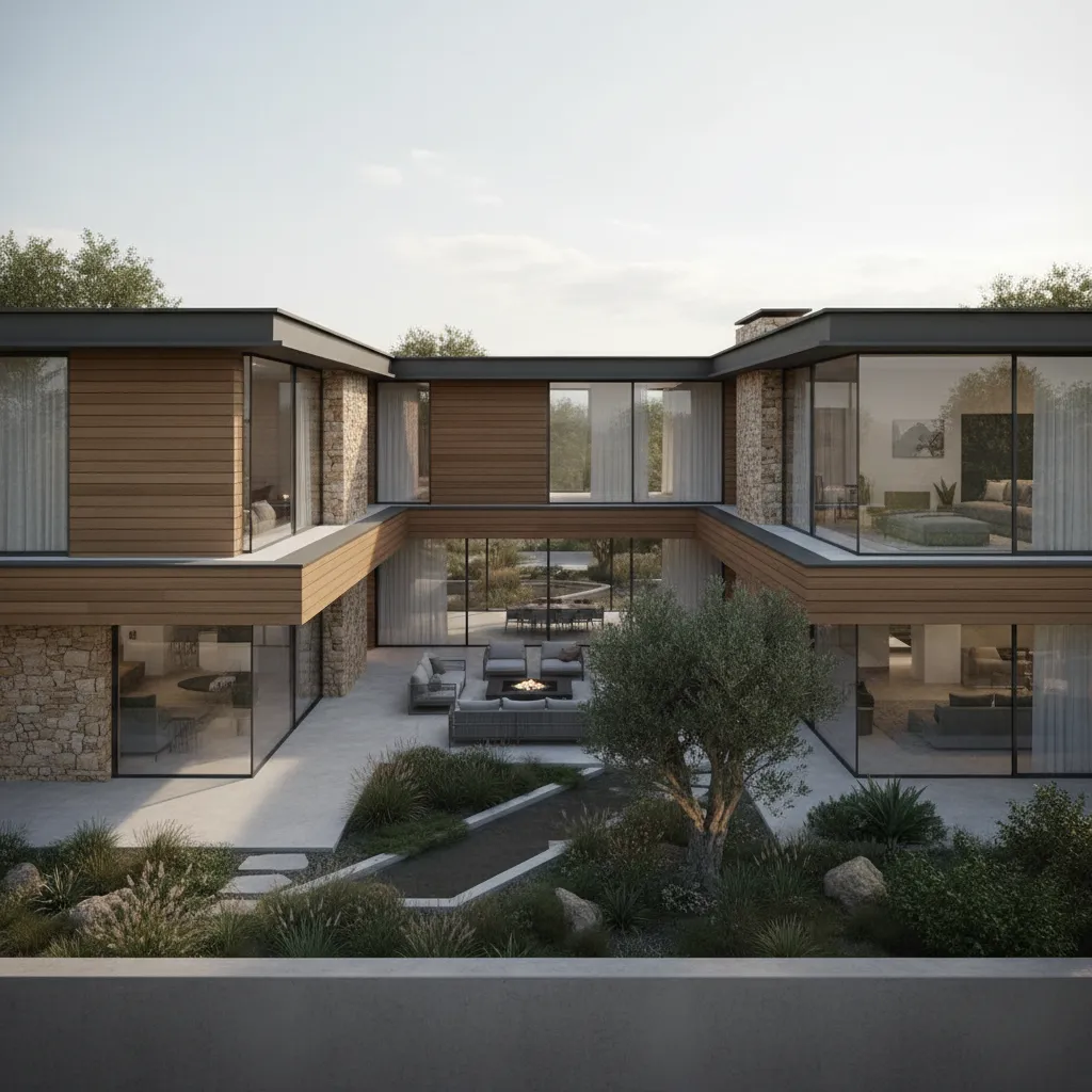 Diseños de casas en forma de U: ideas y planos funcionales