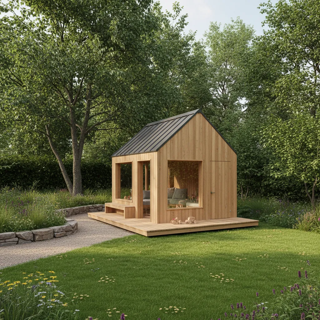 Diseño casas de madera para niños: ideas seguras y creativas
