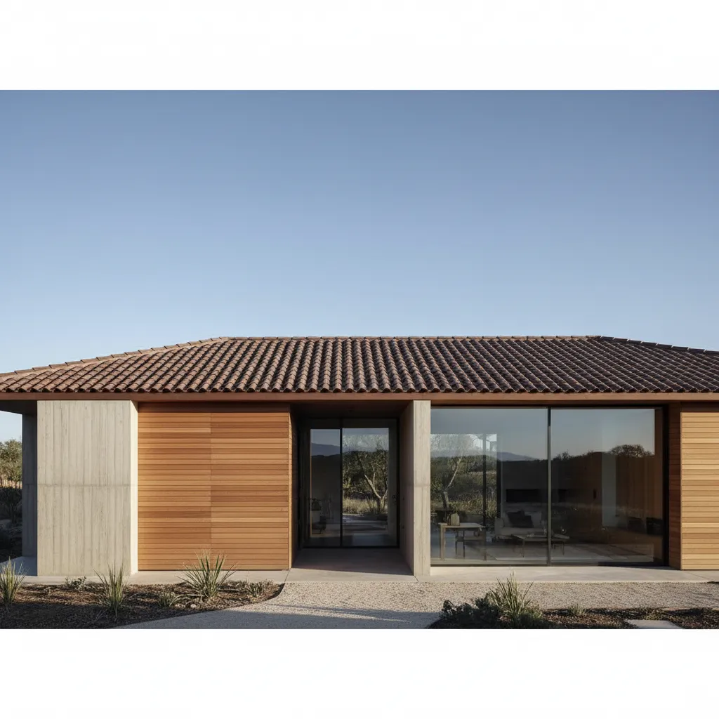 Diseño de casas modernas con techo de tejas
