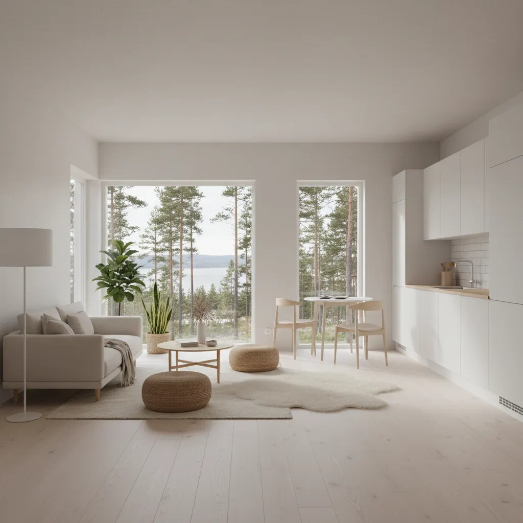 interior de casa pequena com sensação de amplitude