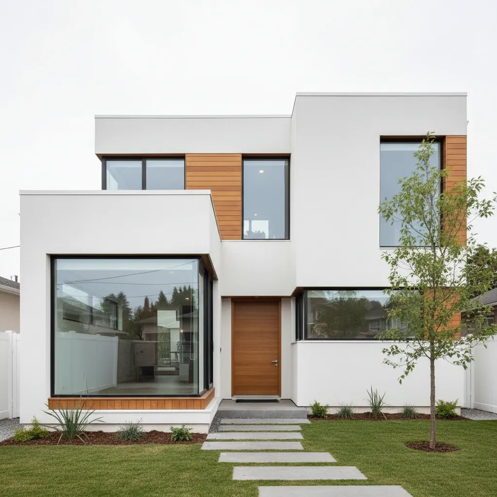Casa pequeña moderna con diseño minimalista