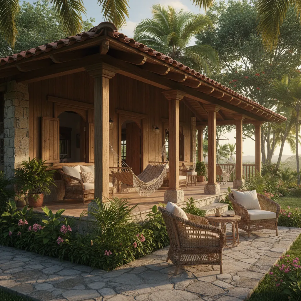 Diseños de casas con porche en Nicaragua