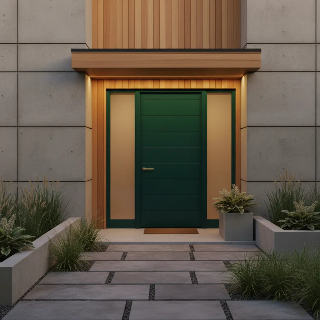 Diseño de casa con puerta verde: ideas y estilos