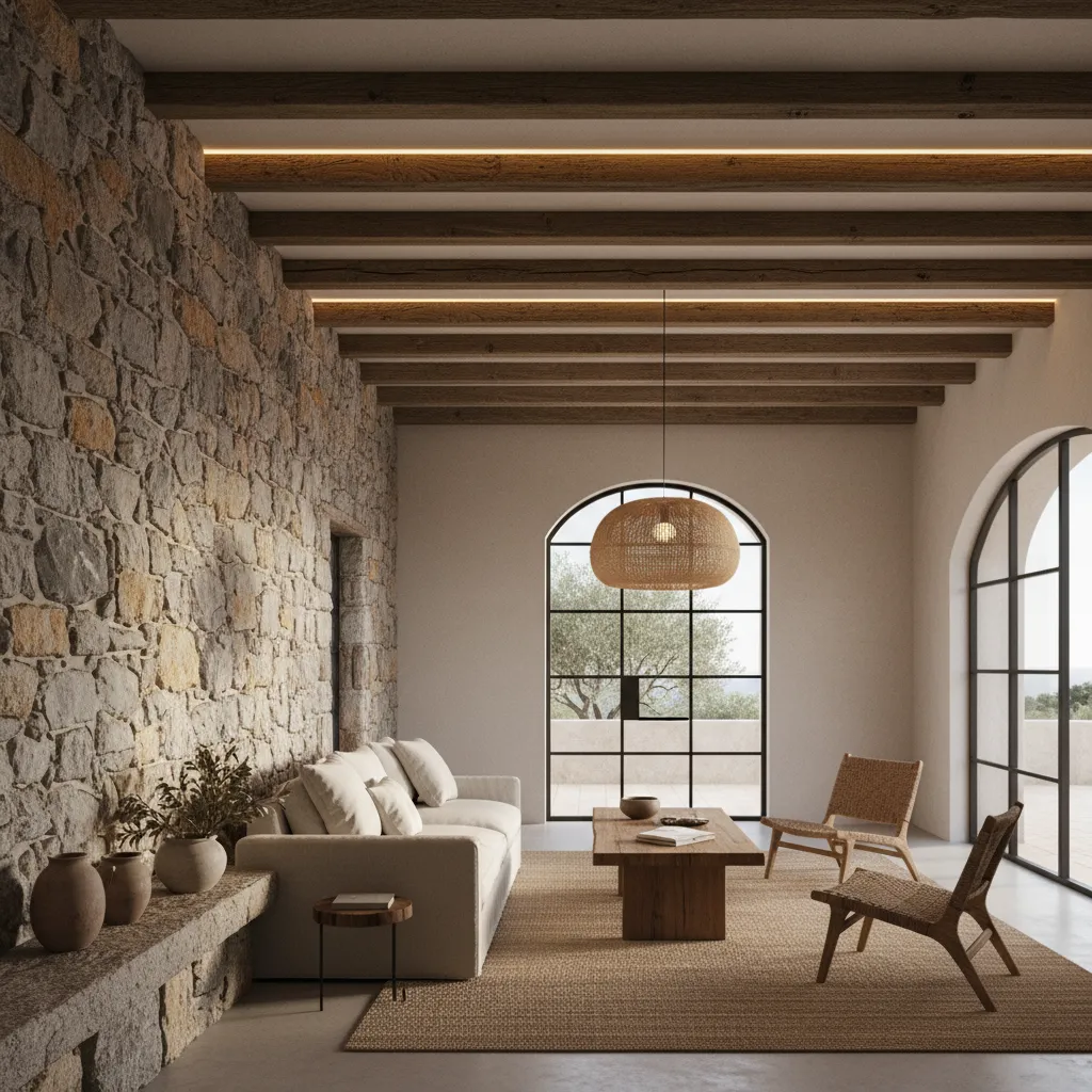 Interior de finca rústica reformada en Mallorca