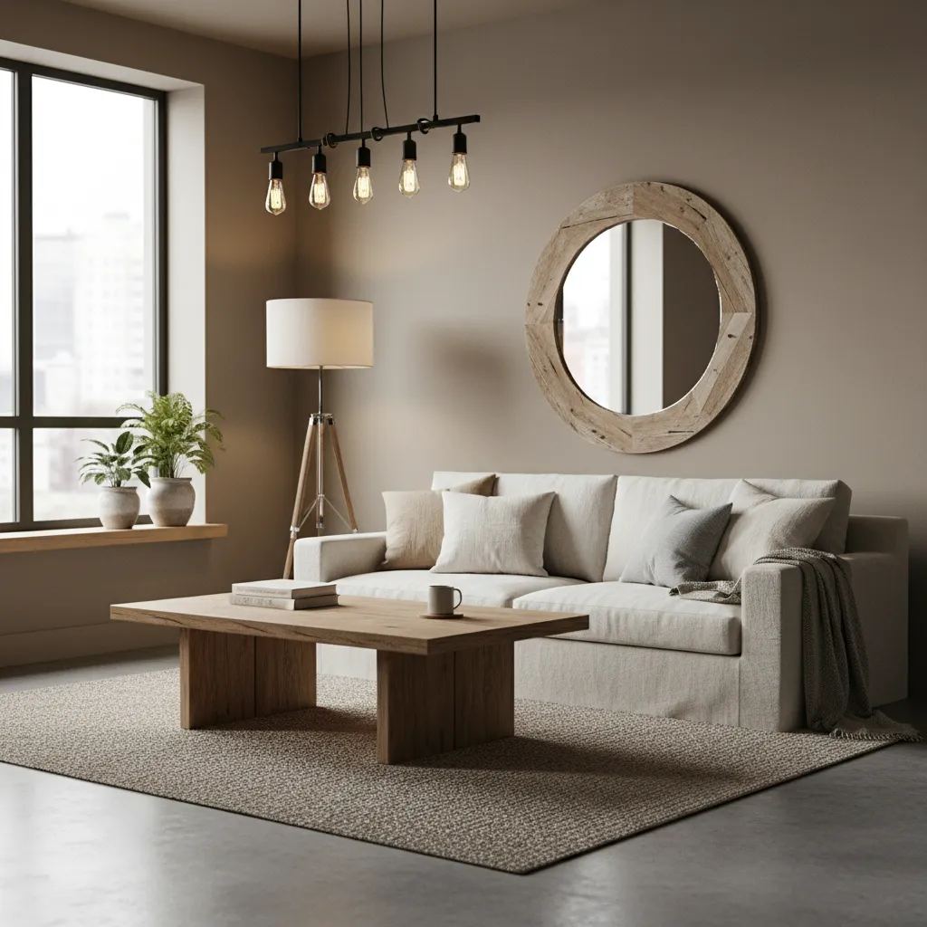 Diseño de casa urbana sencilla estilo rústico