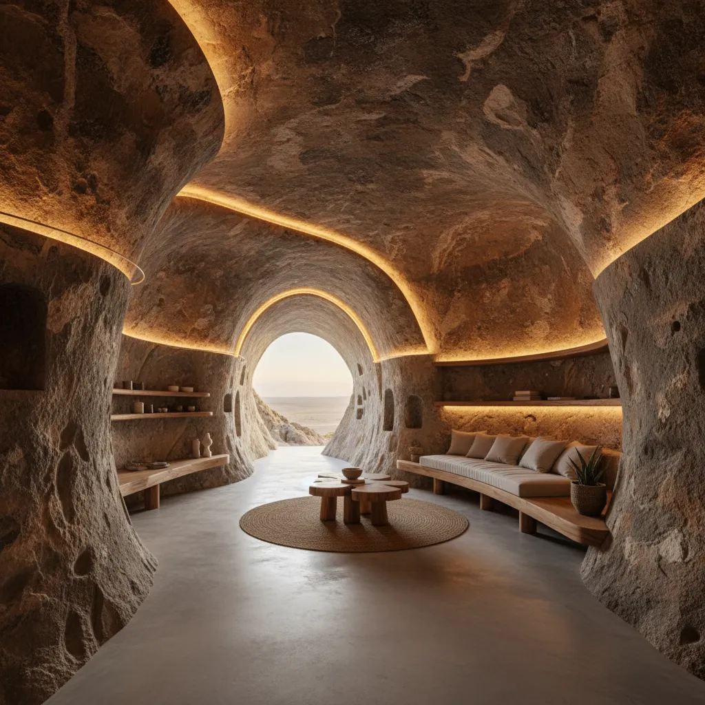 Casas de diseño en cuevas: vivir bajo tierra con estilo