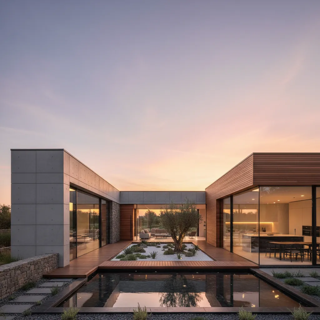 Casas de diseño en forma de L: ideas y planos