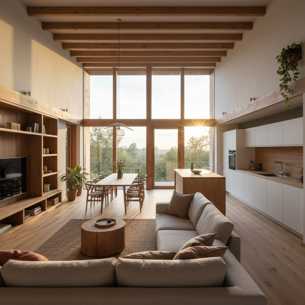 Diseños y distribución de interiores en casas pasivas