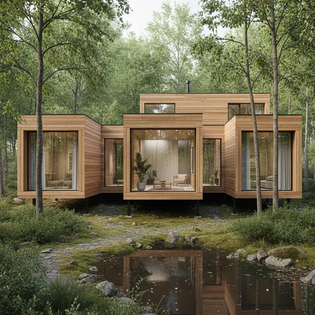 Casas prefabricadas de madera: diseño moderno