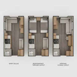 Casita 2024 Floor Plan Comparison Spirit vs Independence vs Heritage