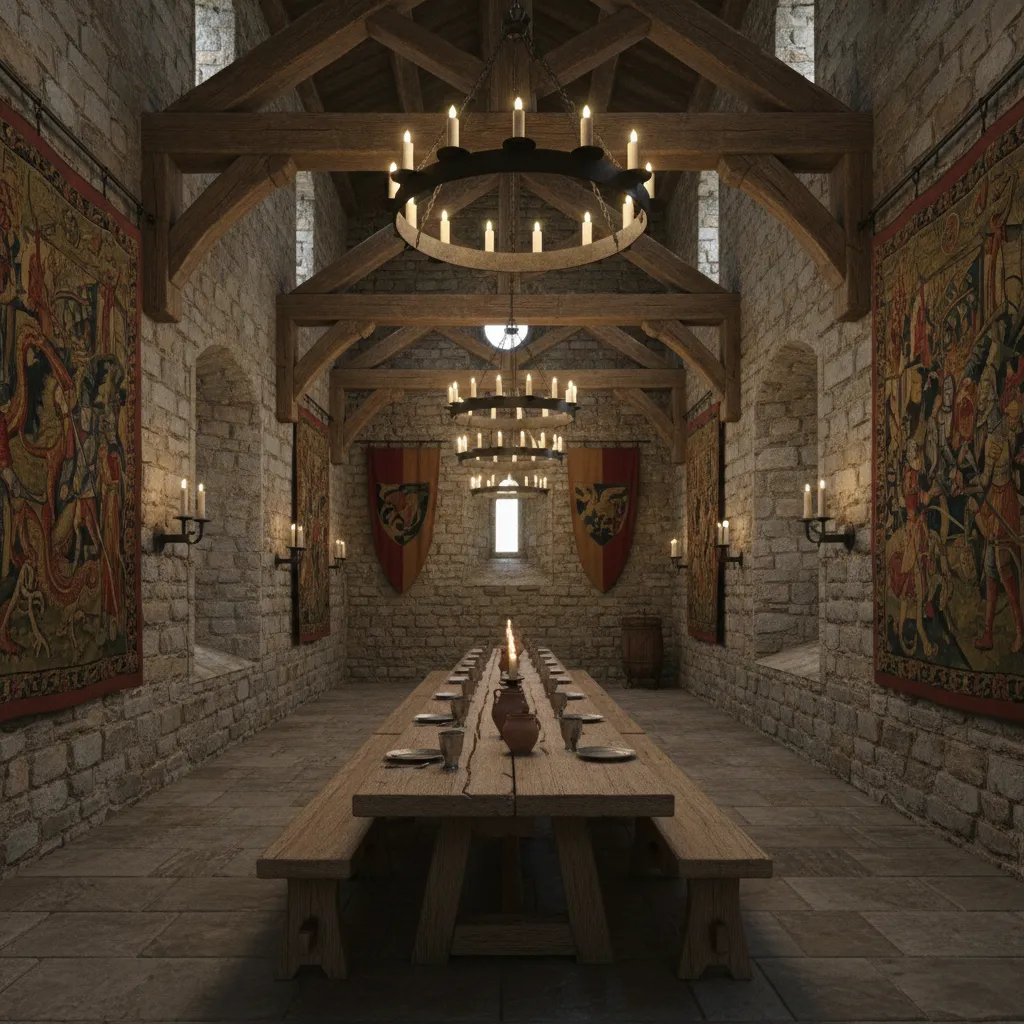 Decorados interiores de castillos medievales