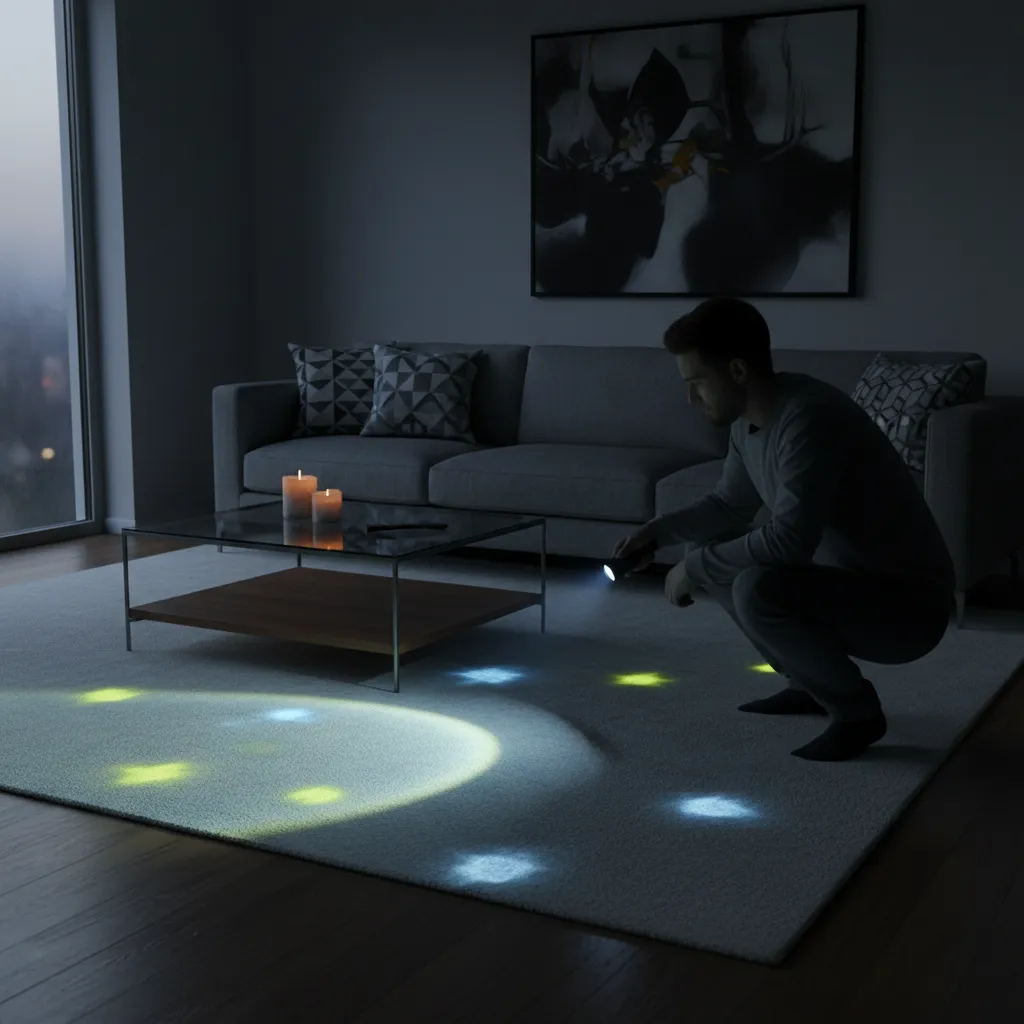 Cat Urine vs Other Household Stains Under Black Light: How to tell whether a glowing spot is really cat urine or just detergent, food, or another common household residue.