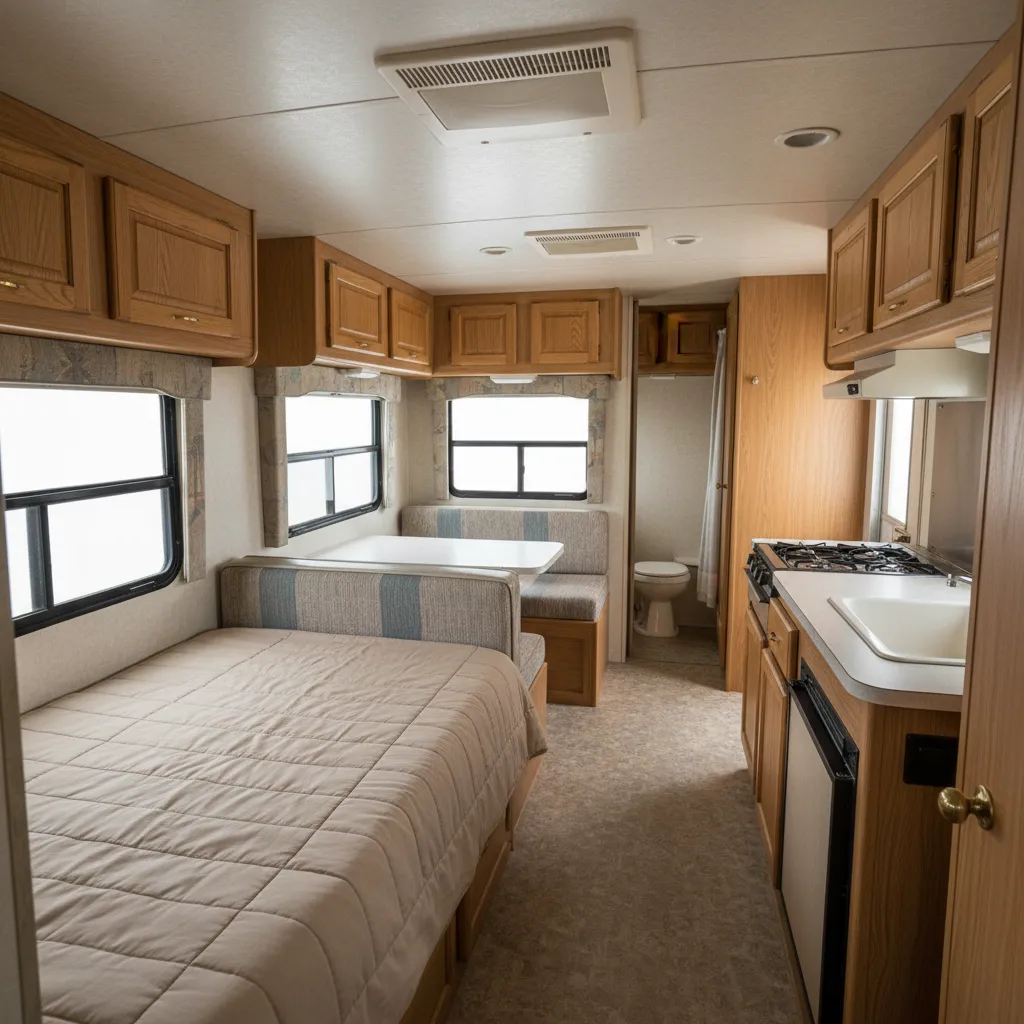 1997 Coachmen Catalina 210CB Floor Plan vs Similar 1990s Travel Trailer Layouts