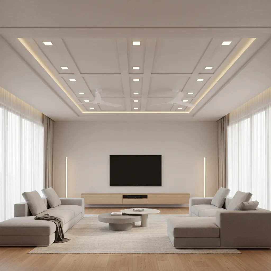Interior Design Standards for Ceiling Fan Placement in False Ceilings