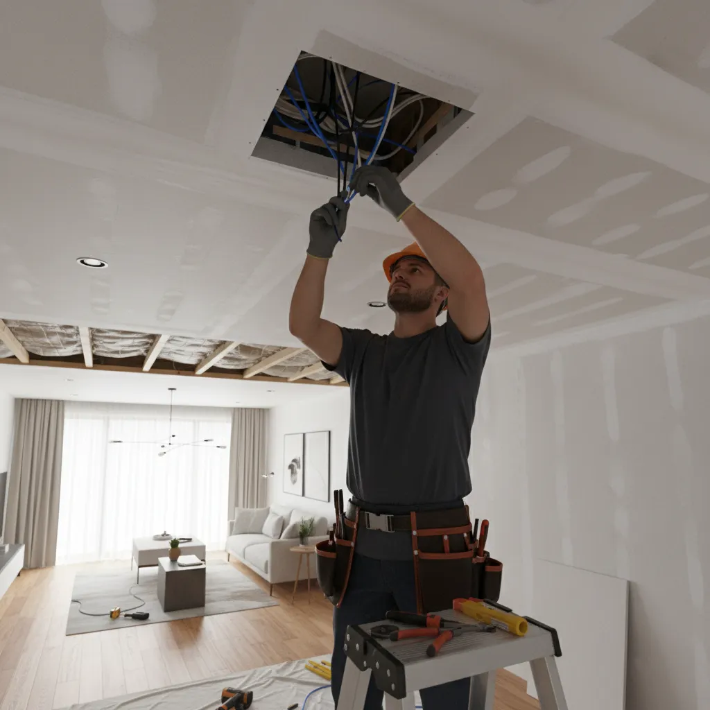 Electrical Safety Tips for DIY Ceiling Fan Wiring: A practical guide to avoiding shock hazards, wiring mistakes, and hidden electrical risks when installing a ceiling fan yourself.