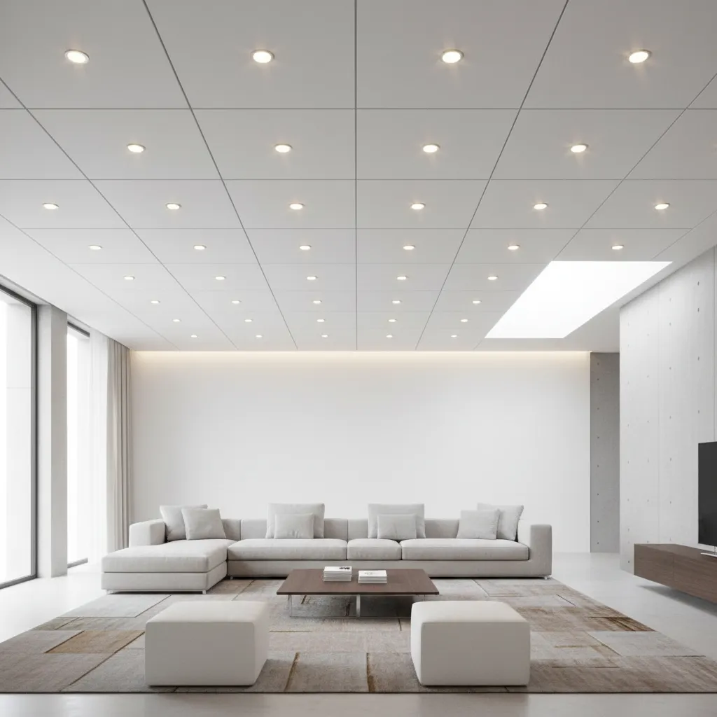 ceiling lighting layout plan showing correct spacing for recessed lights