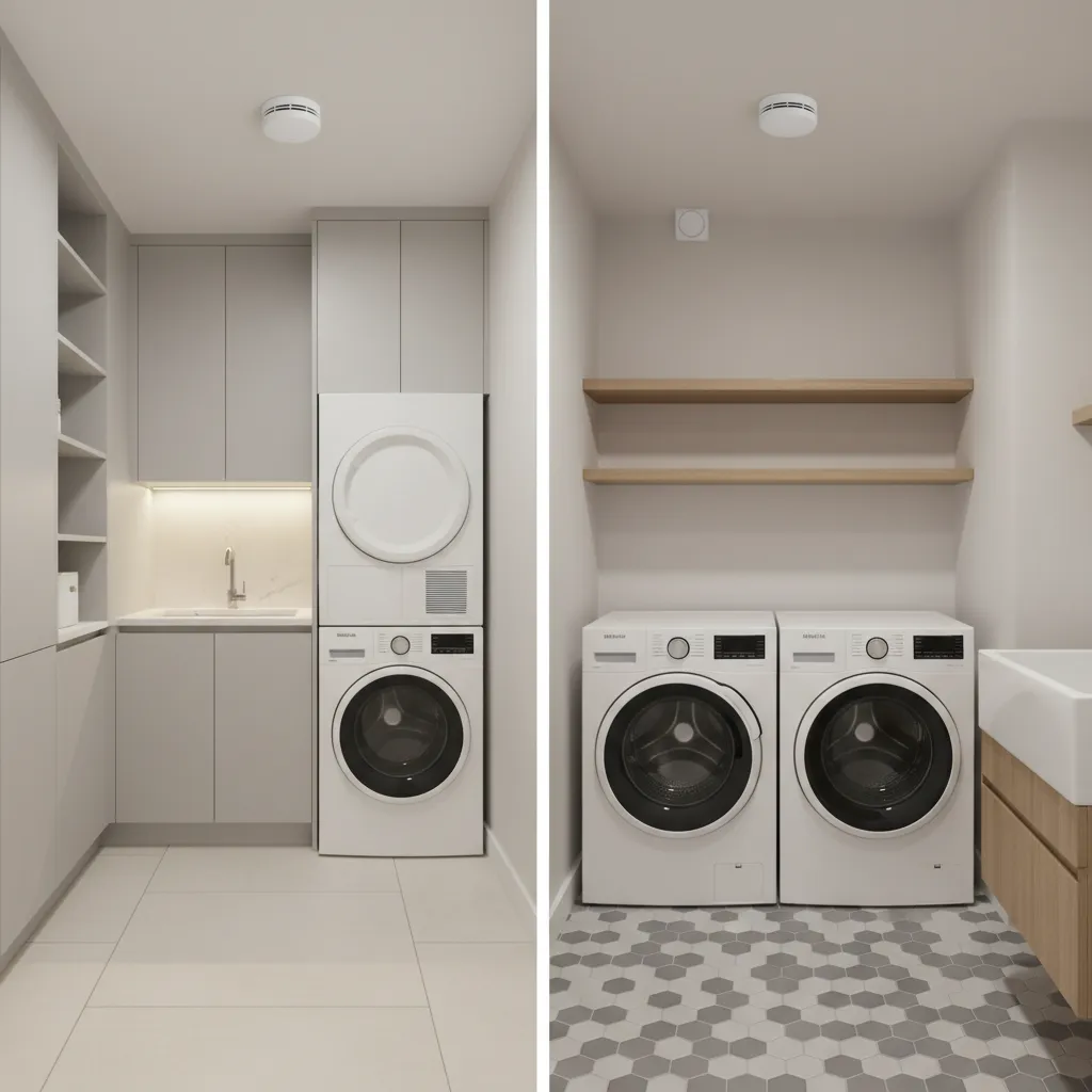 Comparison of ceiling mounted and wall mounted heat detectors in a small laundry room