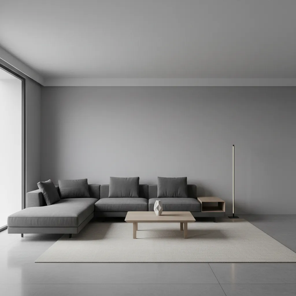 Example of coordinated wall paint and POP ceiling color in modern interior