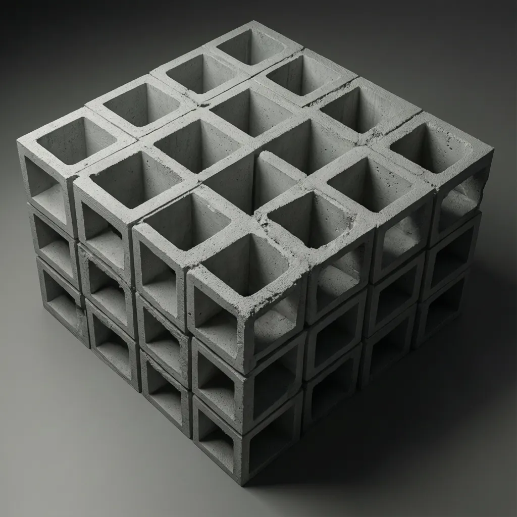 cement ventilator 3d model modular block grid structure