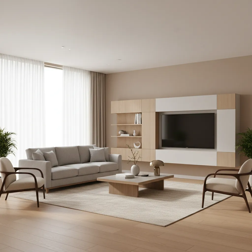 central sofa facing tv wall layout in square living room
