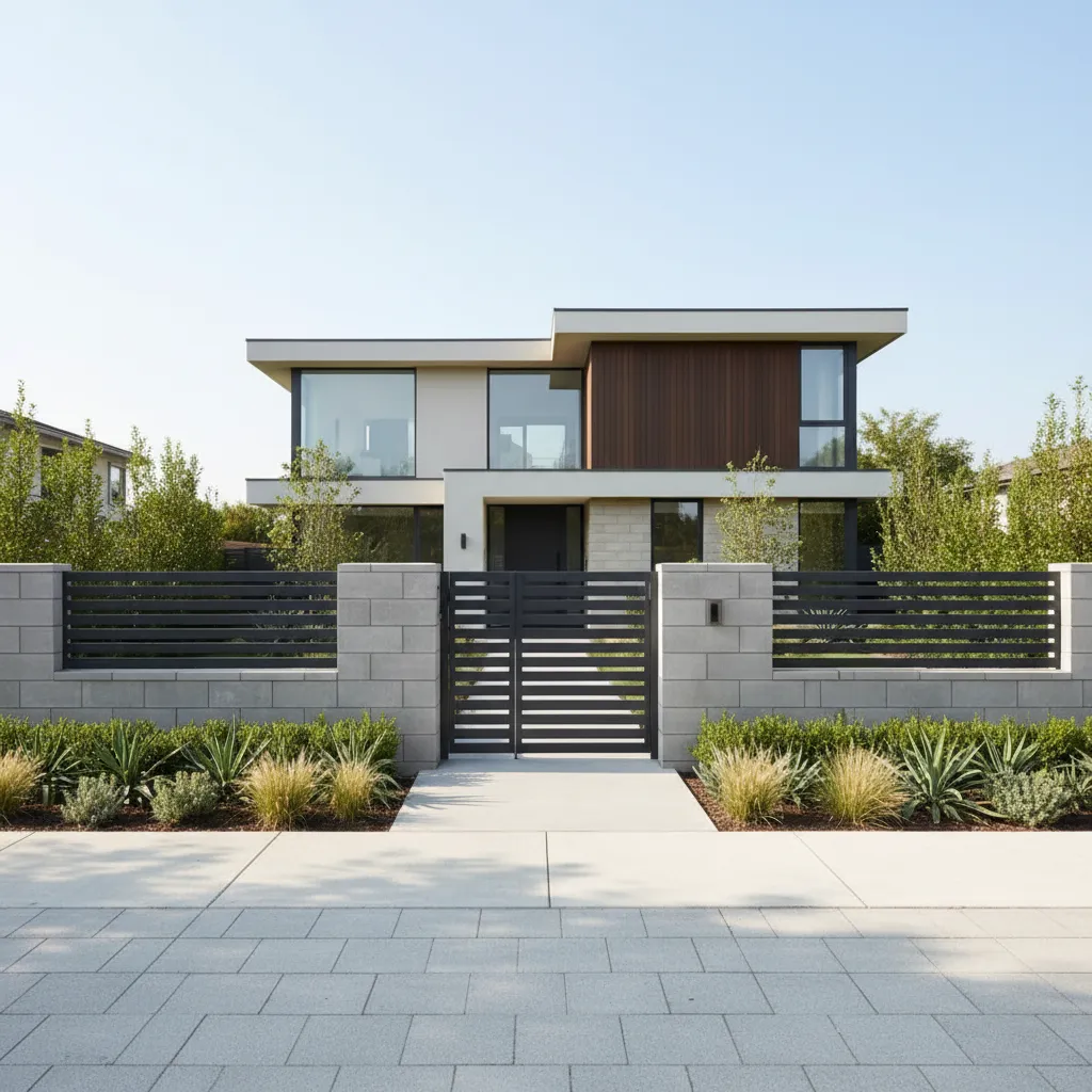Cerca de bloques con altura equilibrada que permite ver la fachada