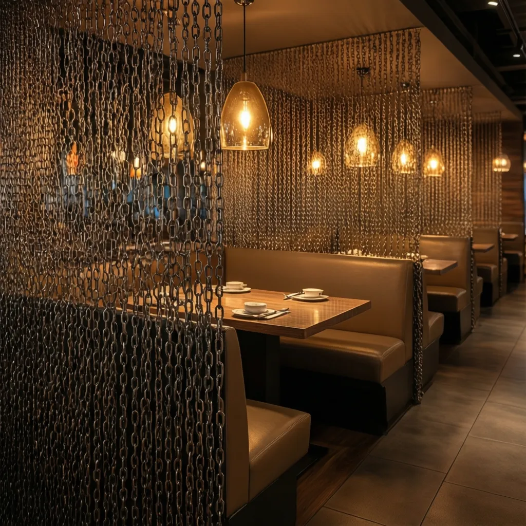 Architectural Chain Installations in Public Spaces