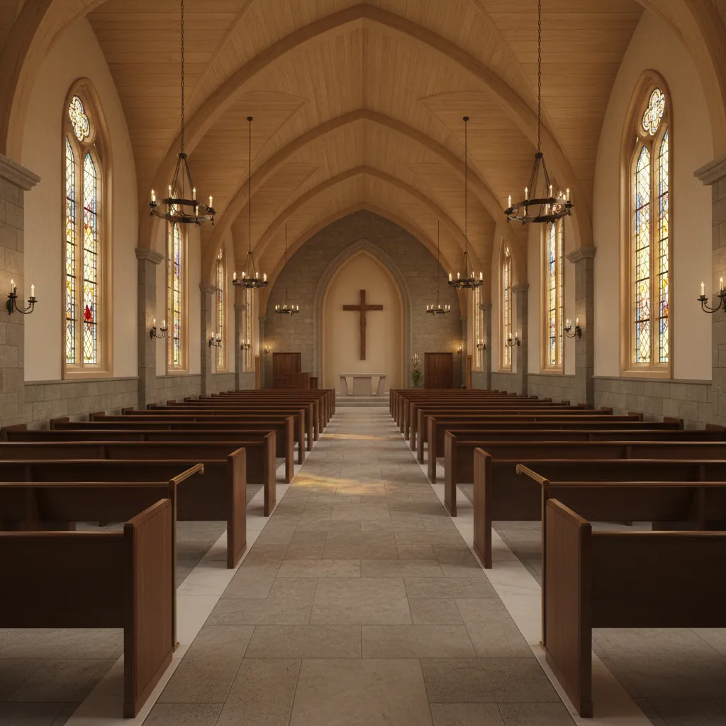 chapel seating plan with wheelchair accessible seating spaces integrated