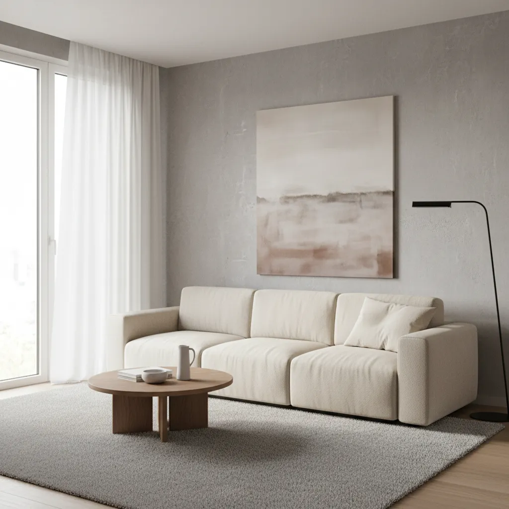 Small living room showing balanced layout and focal point arrangement