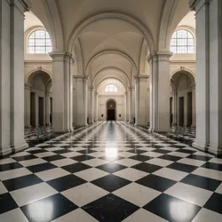 6 Chess Floor Designs in Hotels & Public Spaces