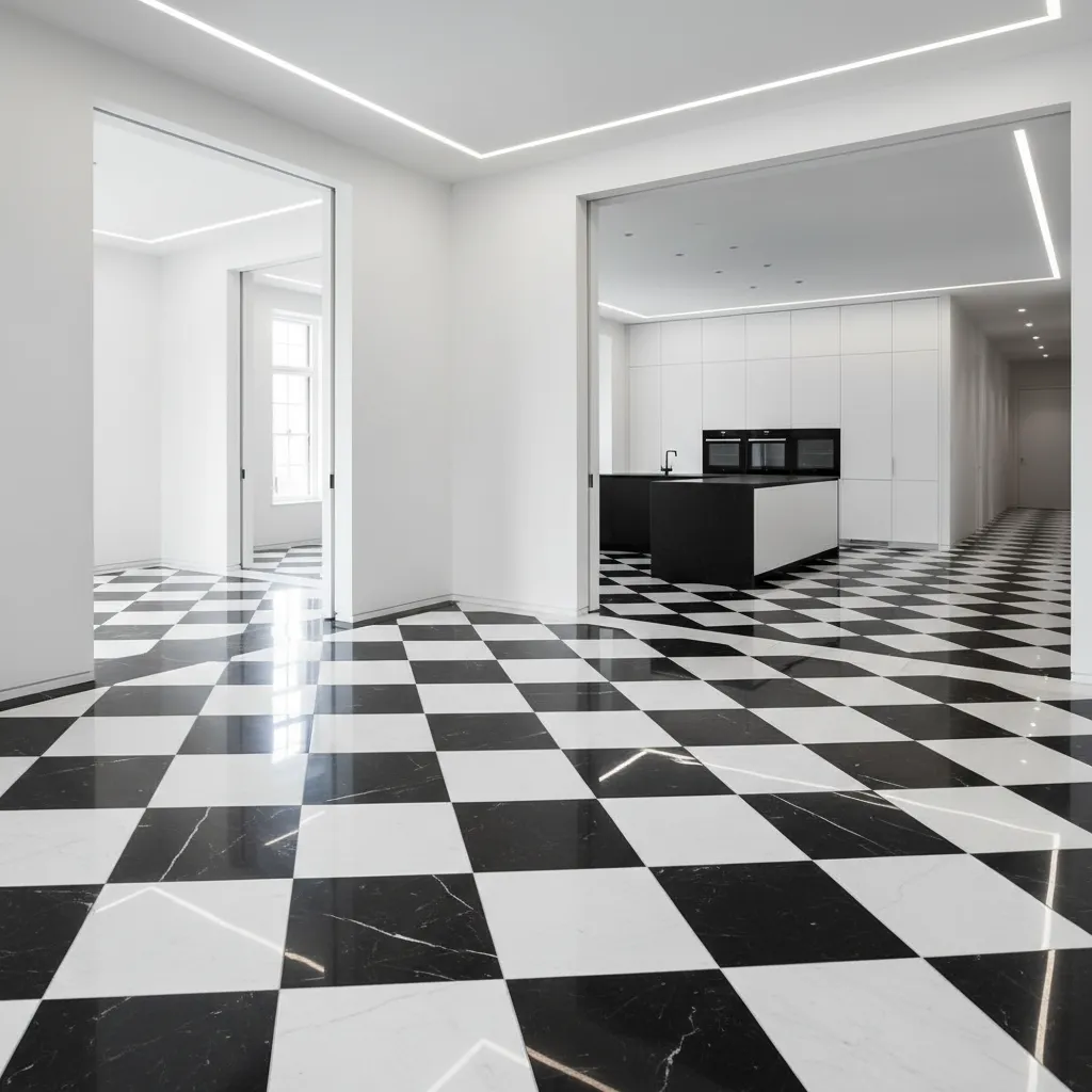 Chess Floor Design Materials Comparison