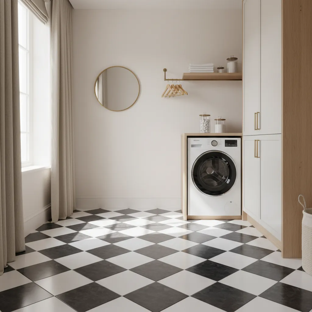 Choosing Checkerboard Tile Patterns for Small Laundry Rooms