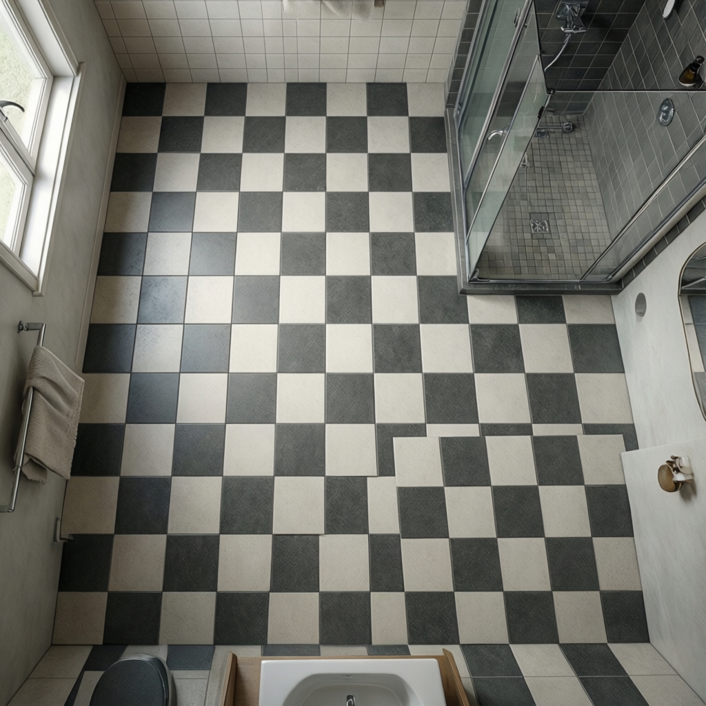 Checkerboard Bathroom Floor Too Busy? Pick the Right Tile Size